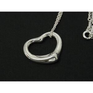 TIFFANY Co Elsa Peretti Open Heart Necklace Silver